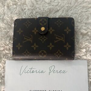 Louis Vuitton Black and Gold Monogram Wallet